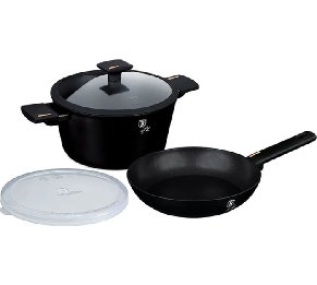 סט בישול טיטניום Non-Stick – סיר ומחבת 24 ס"מ